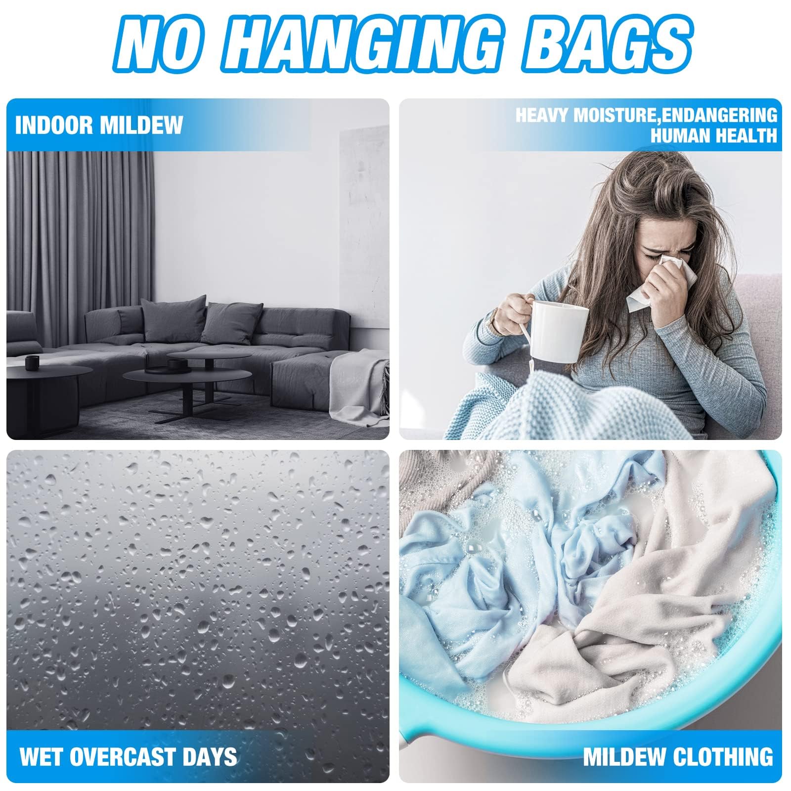 Amazon.com - ZSZMFH 12 Pack Moisture Absorber Hanging Bags